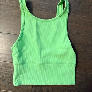 Green Lululemon Reversible Ribbed Tank Top